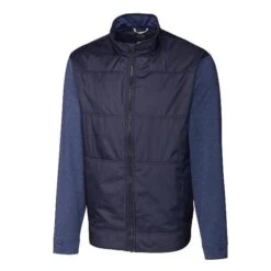 Cutter & Buck Cutter And Buck Stealth Hybrid Quilted Full Zip Jacket - Mens