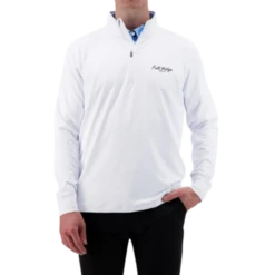 Full Wedge Golf - White Q-Zip - Mens