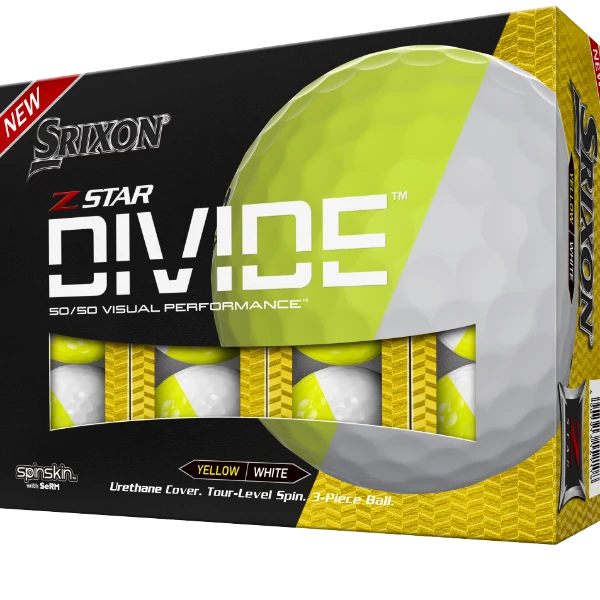 Srixon Z Star Divide - White/Tour Yellow 3 Srixon Z Star Divide - White/Tour Yellow